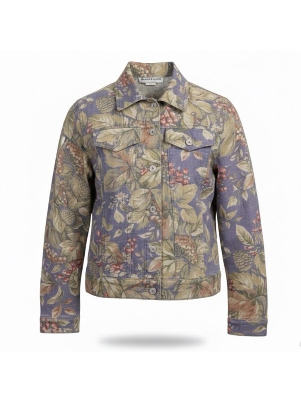 Norm Thompson Womens Multicolor Cotton Floral Print Jacket Size S
